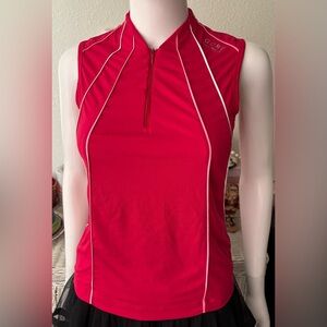 Gore Bike Wear Riding Fitness Top with back zipper pocket in red color Size S